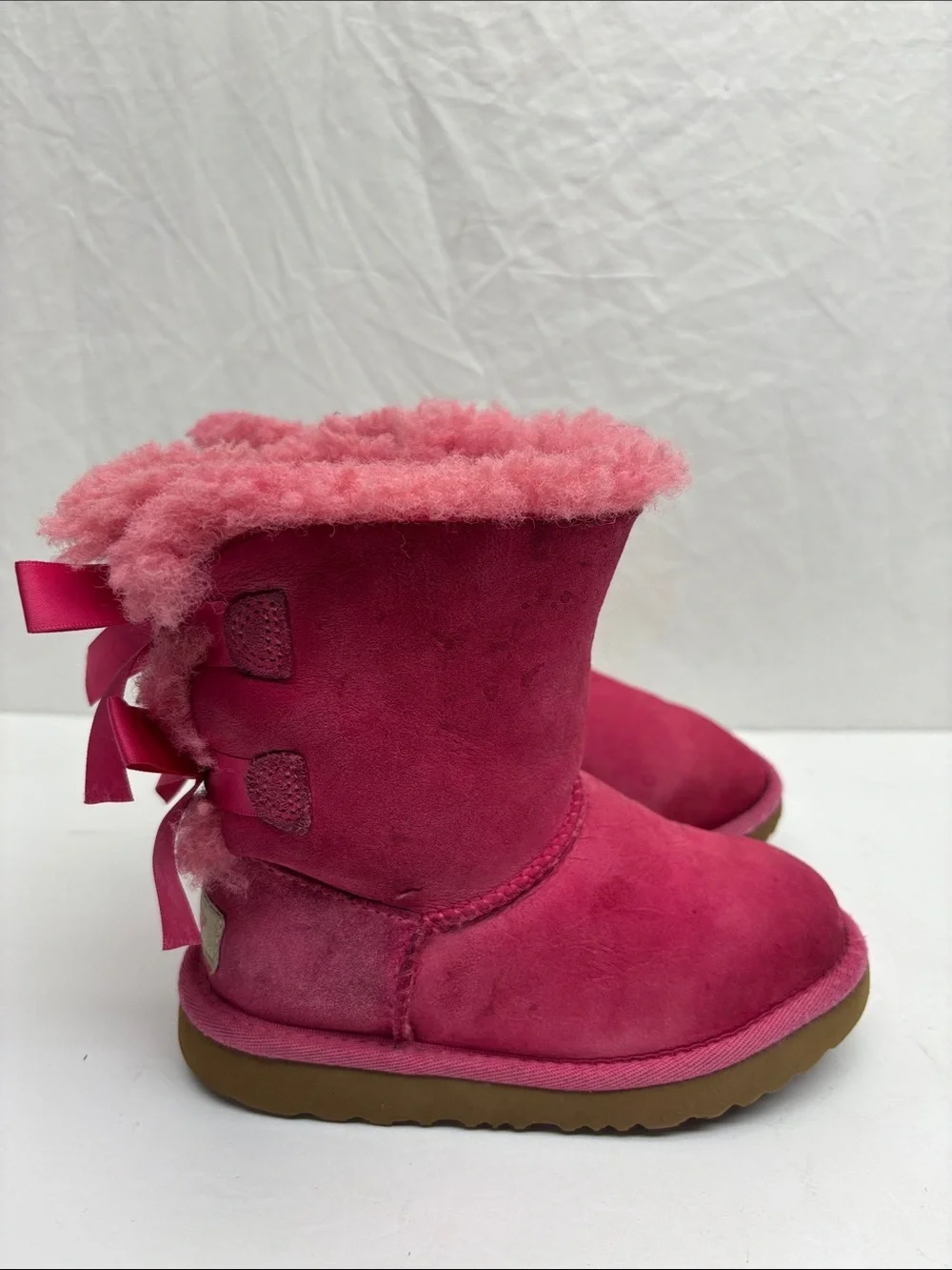 UGG Hot Pink Bailey Bows Boots for toddler girl SZ 11, box 44
